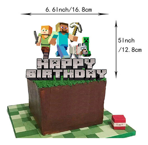 Set Cumpleaños Minecraft Cotillón Kit Decoración