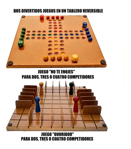 Juego De Mesa No Te Enojes Quoridor Mdf Barniz Livock Design