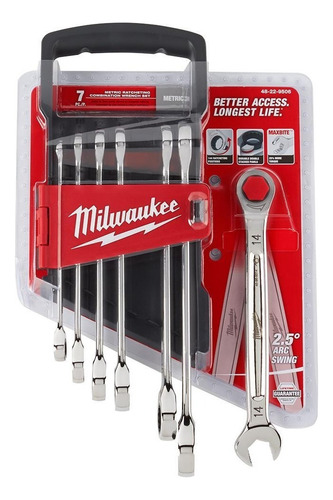 Kit De 7 Llaves Combinadas Métricas Milwaukee 48229506