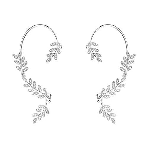 Aretes De Hoja Para Mujer Sin Perforaciones