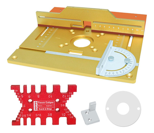 Placa De Inserción Para Mesa De Enrutador, Aluminio, 3 Unida