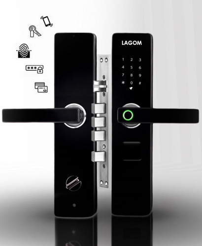 Cerradura Chapa Digital Lagom Ttlock-k7 Alarma Inteligente 5 Maneras Para Abrir La Puerta Huella Contraseña App Tarjeta Ic Llave Cilindro De Cerradura De Nivel C Anti-electromagnética Seguridad 