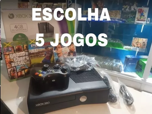 Console Xbox 360 Super Slim 500gb + 3 jogos em Promoção na Americanas