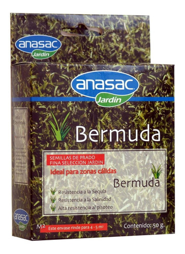 Semilla Pasto Bermuda Clima Cálido 50 Gramos Anasac