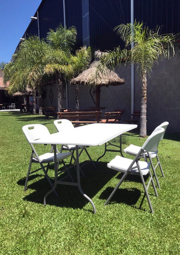 Imagen 7 de 10 de Juego Jardin Mesa Plegable Y 4 Sillas Lusqtoff Mms-8