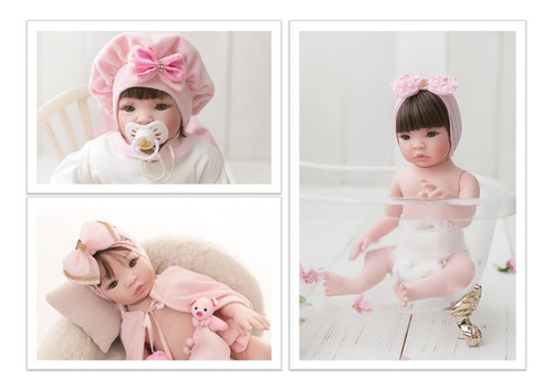 Imagem 1 de 4 de Bebe Reborn Realista Princesa 100% Silicone + Banheira