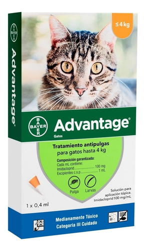 Advantage Pipeta Antipulgas Para Gatos