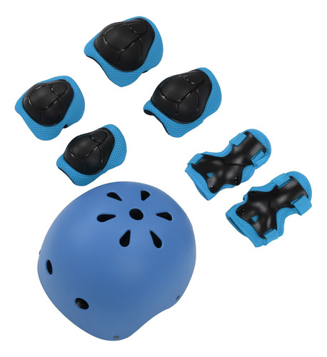 7 Unids/set Niños Casco De Seguridad Rodilleras Coderas Conj