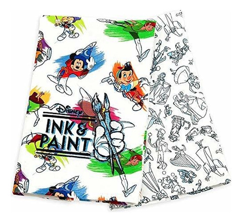 Disneyparks Ink And Paint Kitchen Dish Towel Set Of 
