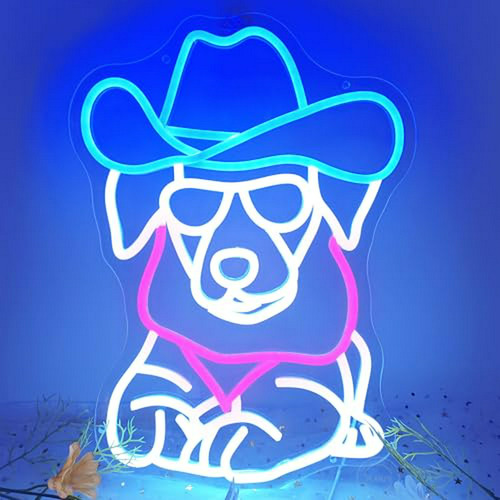 Luz Neon Cowboy Perro Led