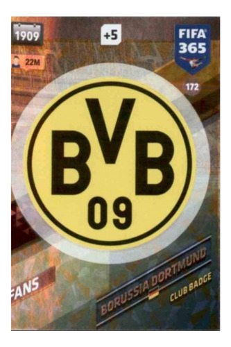 Carta Adrenalyn Xl Fifa 365 2018 Borussia Dortmund Escudo 