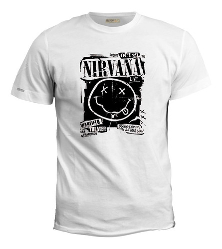 Camiseta 2xl - 3xl Nirvana Live Face Banda Rock Zxb