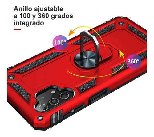 Funda Uso Rudo Escudo Con Anillo Soporte Para Samsung S24 Fe