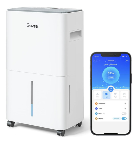 Deshumidificador Govee Smart Wifi Para Sótano, Deshumidifica