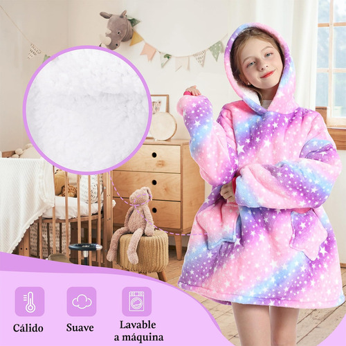 . Sudadera Cobija Hoodie Con Capuch Afelpada Calientita Niño