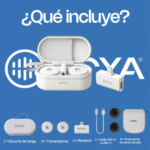 Micrófono Inalámbrico para Iphone Boya Omic D Fijación Magnética