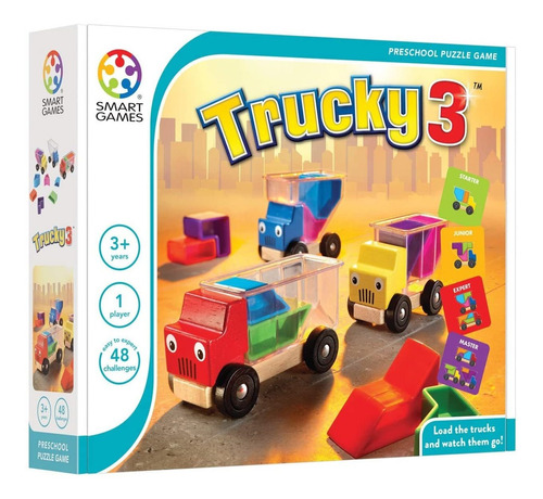 Smartgames Trucky 3 Juego De Rompecabezas De Madera Para Con