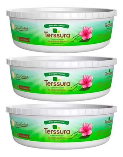 Terssura Crema Hidratante Con Glicerina Pura Piel Seca 3pzas