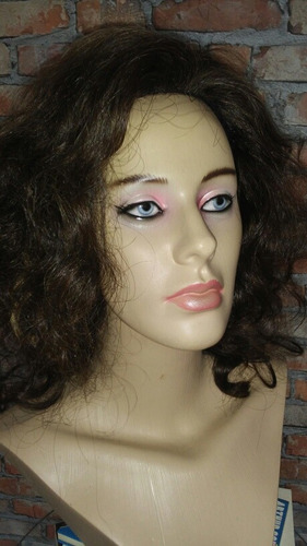 Peruca Cabelo Humano Cacheada Com Risca
