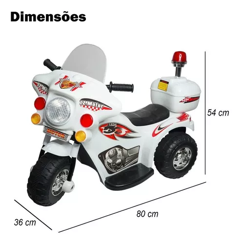 Moto Eletrica Infantil Motinha Criança 6v Com Luz E Som