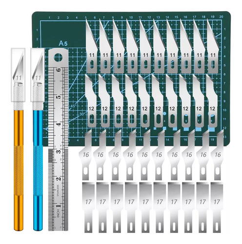Set De 2 Cuchillos Para Manualidades Con 40 Hojas