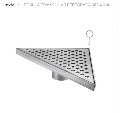 Fp Rejilla Desague Triangular Satinada Inox 36x18 08rj921