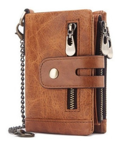 Cartera De Cuero Genuino Para Hombre