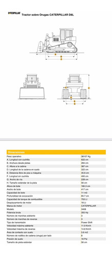 Imagen 10 de 18 de Topadora Caterpillar D8l C/escarificador Envios Al Pais