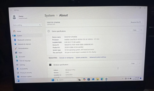 Dell Latitude 5310 13.3 I5-10210u 8 Gb 256 Gb M.2 Win11 Pro (Usado)
