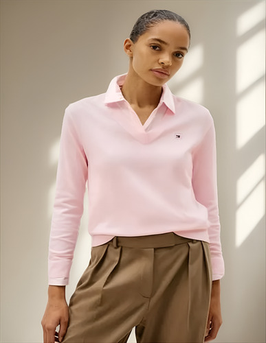 Suéter Feminino Original Tommy Hilfiger Rosa Claro