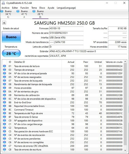 Disco Duro Samsung 250gb Funcionando