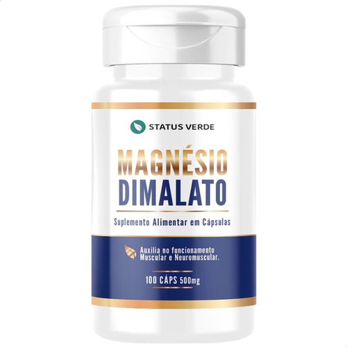 Magnésio Dimalato Concentrado 100 Cáps - Status Verde Sabor