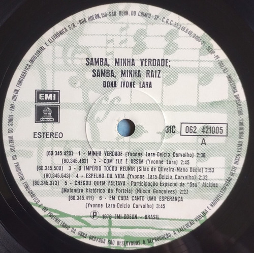 Lp Dona Ivone Lara - Samba Minha Verdade Samba Minha Raiz