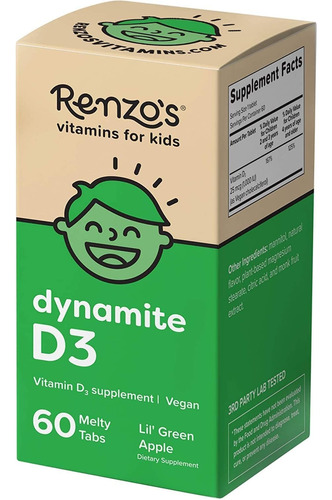 Vitamina D3 Pura 1000ui Para Niños Salud Ósea-inmune 60caps