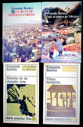 4 Libros Selecto Fernando Benítez Viaje Al Centro De México (Usado)