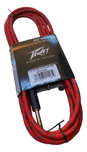 Cable Para Instrumento Plug 1/4 6.3mm 3 Metros Tela Peavey