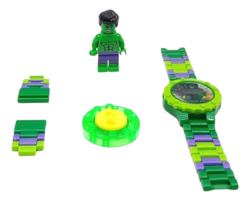 Reloj De Pulsera Infantil Con Muñeco Hulk.
