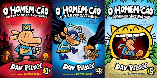 O Homem-cão Do Livro 3 Ao 5, De Dav Pilkey. Editora Companhia Das Letrinhas, Capa Mole Em Português, 2022