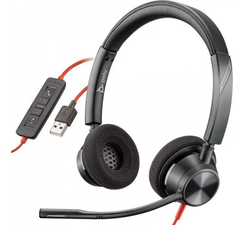 Auriculares Microfono Plantronics Poly Blackwire C3320 Usb