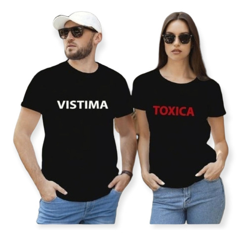 Camisetas Parejas  Personalizadas Amor Y Amistad En Algodón