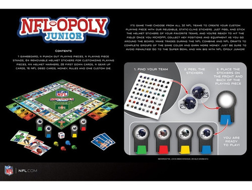 Imagen 3 de 4 de Juego De Mesa: Nfl Opoly Junior