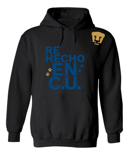 Sudadera Pumas Unam Deportiva Género Hoodie Re Hecho En C.u.