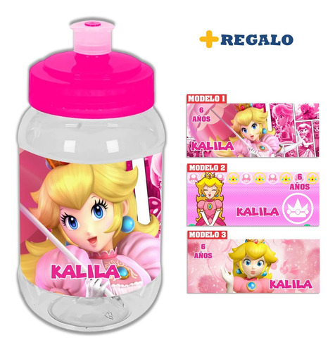Kit Fiesta 10 Cilindros Dulceros Personalizados Personaje A Elegir Lisa Princesa Peach