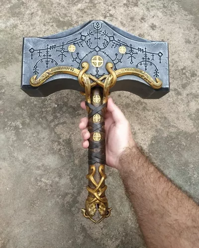 Mjölnir - Martelo de Thor de God of War Ragnarok Kratos