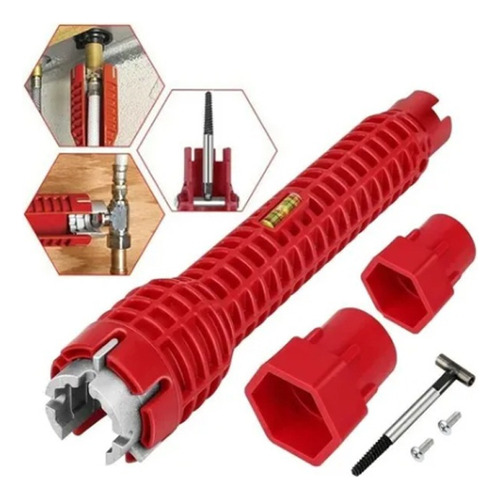 A Llave Multifuncional De Tres Cabezas For Fregadero