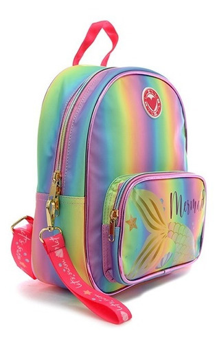 Mochila Nena Rainbow Mermaid 28 Cm Phiphi Toys Mi Cielo Azul Color Rosa Sirena