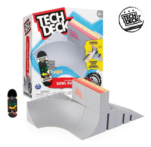 Tech Deck, Bowl Builder X-Connect Park Creator, juego de rampas personalizable y construible con fingerboards exclusivas, para niños a partir de 6 años