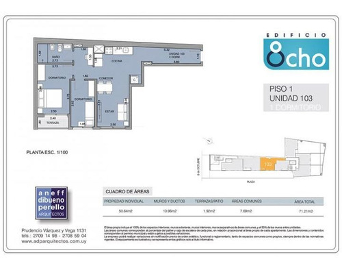 Imagen 8 de 8 de Venta Apartamento 2 Dormitorios La Blanqueada, Edificio 8cho