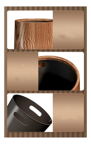 Cesta De Papel Higiénico De Grano De Madera, Cesta De 12l