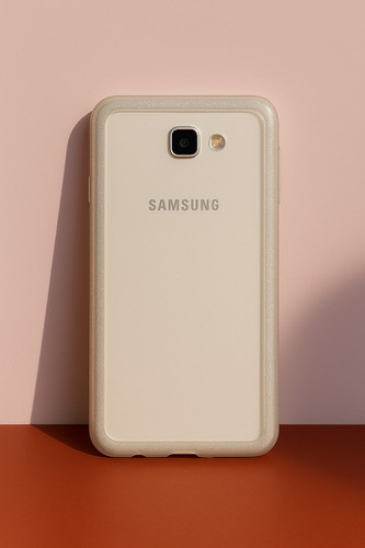 Funda Con Borde Brillante Compatible Con Samsung Plateado Samsung J7 Prime